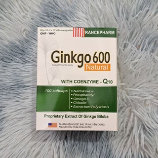Bổ não Ginkgo 600, Nattokinsae, giúp hoạt huyết, tăng cường trí nhớ, ngăn ngừa tai biến