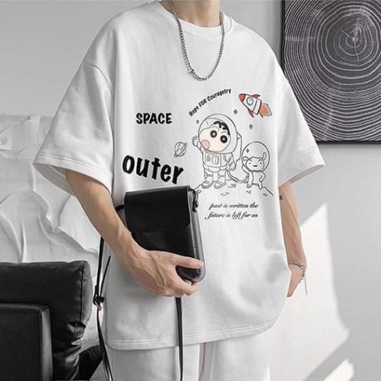 Áo thun giới tính unisex tay lỡ NP05, áo cộc tay lỡ unisex form rộng oversize streetwear hot trend 2023_A09 | BigBuy360 - bigbuy360.vn