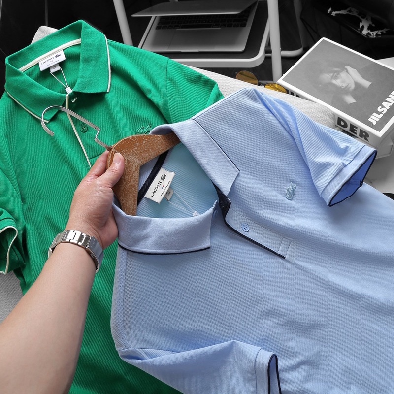 Áo Polo LACOTE vải cotton gân chìm