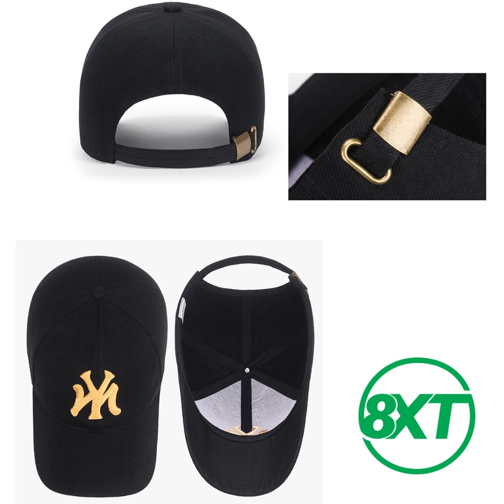 Mũ lưỡi trai Unisex - Nón kết thêu logo NY thể thao, phong cách Ulzzang,  mền mịn, thoáng mát thấm hút mồ hôi.