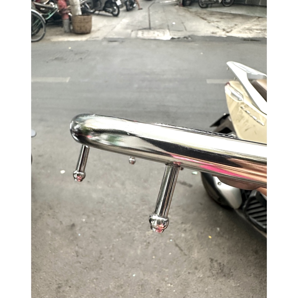BAGA SAU XE CUB MỚI  INOX