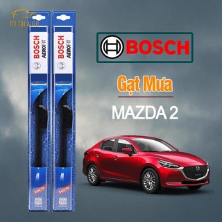 Gạt Mưa Xe Mazda 2 Thương Hiệu BOSCH Aerofit Lưỡi Silicone Cao Cấp Chính Hãng .