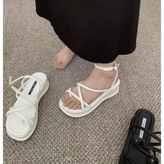 Giày sandal đế xuồng dây đan xỏ ngón phù hợp hàng cao cấp đế cao tôn dáng