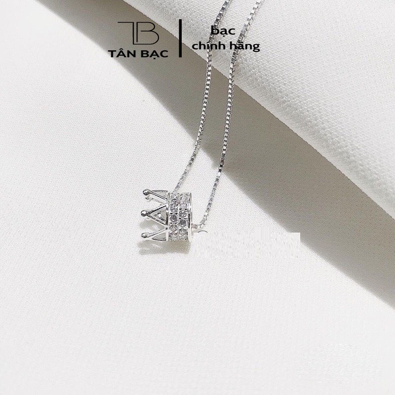 dây chuyền vương miện , bạc ta 925 được đính đá sang chảnh , dày dặn , sáng đẹp