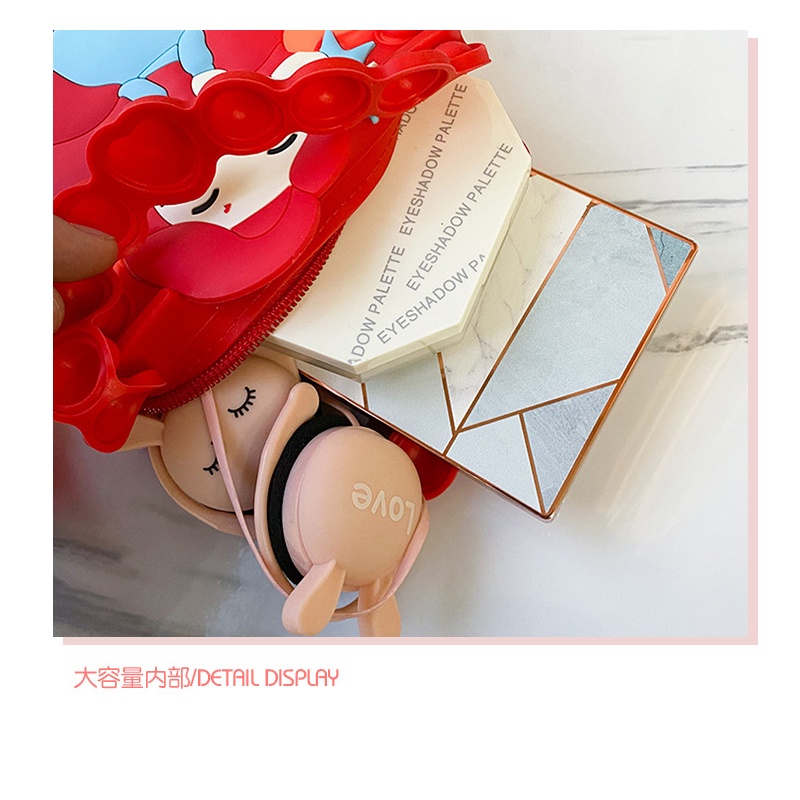 Túi Đeo Chéo Đựng Tiền Xu Màu Cầu Vồng Dễ Thương Cho Bé Gái