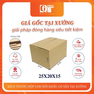 Hộp carton giá rẻ 25x20x15cm - B21