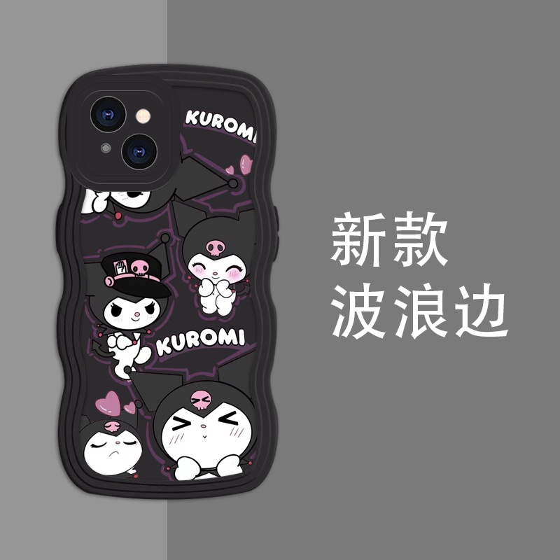 Ốp Điện Thoại Viền Gợn Sóng Chống Dấu Vân Tay Họa Tiết Hoạt Hình Cho iPhone 11 12 14plus xsmax 11Promax 12Pro 13Pro max