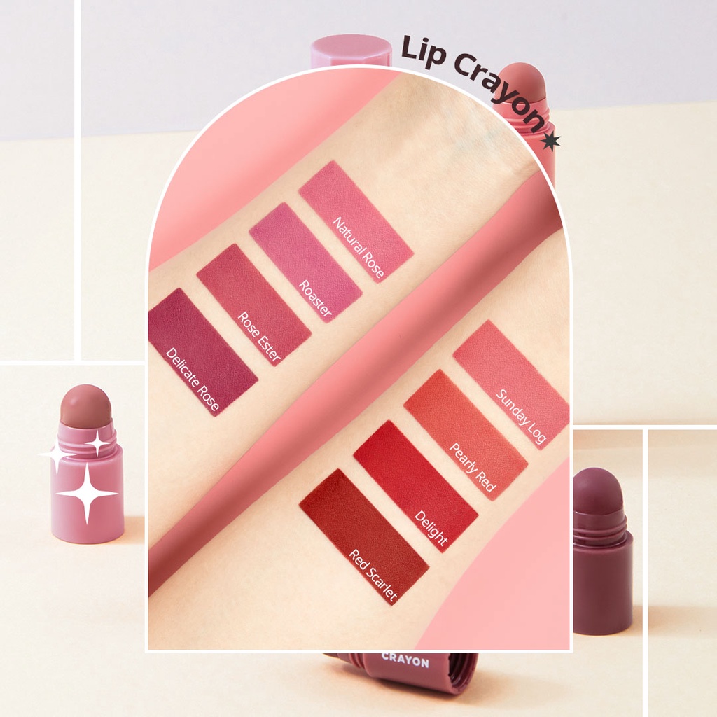 Son sáp  nhiều màu mềm mướt Reel Edge Lip Crayon 4g