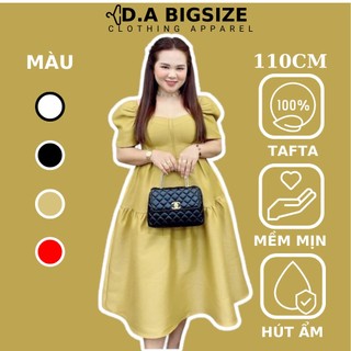 Dabigsize - Đầm Bigsize Nữ , Váy Dự Tiệc Cúp Ngực Phiên Bản Cao Cấp Chất Tafta Xước Loại 1 Dành Cho Người Mập 50.90kg