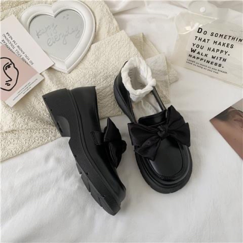 Giày lolita Mary Jane gắn nơ xinh xắn