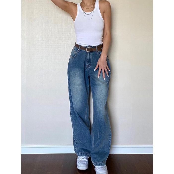 Made in Morocco - Quần Zara jean dáng suông mặc tôn chân dài QBM2DSG40N10