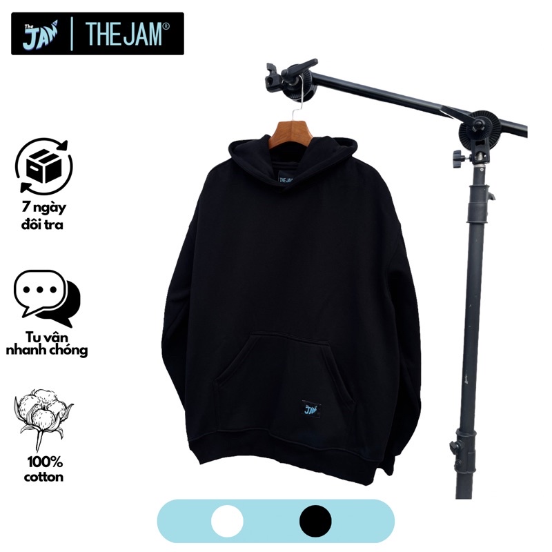 Áo Khoác Hoodie Trơn The Jam - Blank Hoodie Nỉ Cotton Dày Mũ 2 Lớp Local Brand