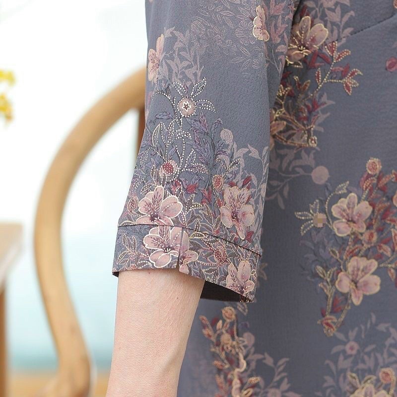 Áo lụa trung niên tay lỡ cao cấp