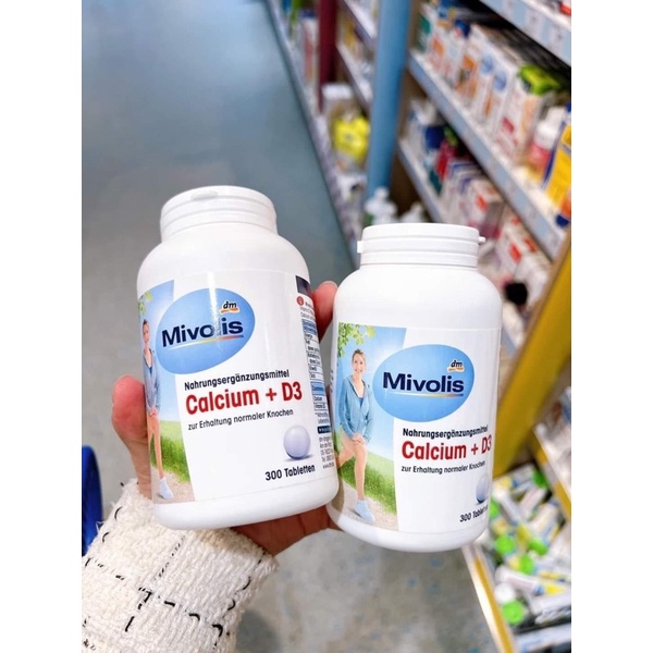 Viên uống bổ sung canxi ⚡ CHUẨN AUTH ⚡ Viên Mivolis Calcium D3 ( hủ 300 viên) cho xương, răng chắc khỏe - Xuất xứ Đức