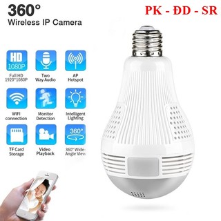 Camera v380 pro bóng đèn 2.0 megapixel - 1080p quan sát 360 độ - siêu rẻ