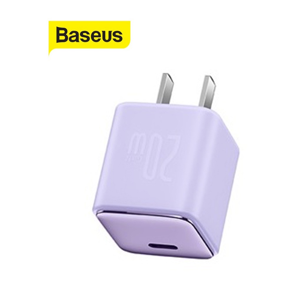 Củ sạc 20W Baseus GaN3 chân dẹt 1 cổng Type-C chất liệu TPU cao cấp