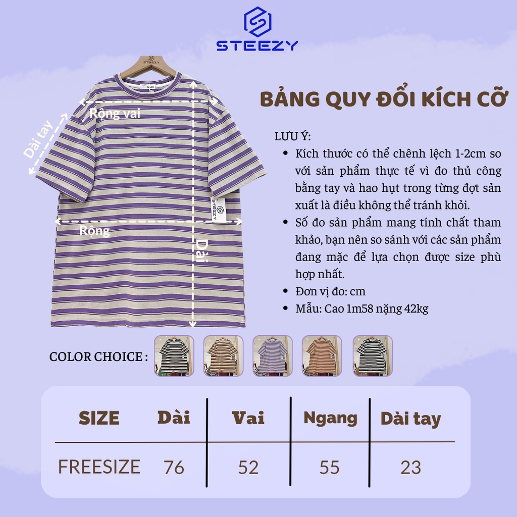 [P9960] Áo phông cotton dày kẻ ngang to nhỏ (Có sẵn/ảnh thật)