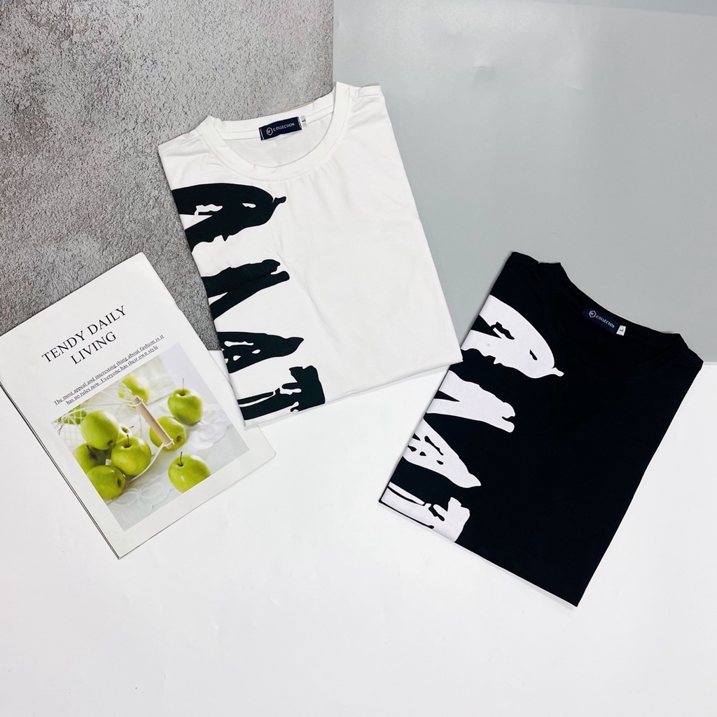 Áo thun nam ngắn tay cổ tròn in chữ hiệu sang trọng vải cotton cao cấp mềm mịn co giãn form regular VBSHO0030