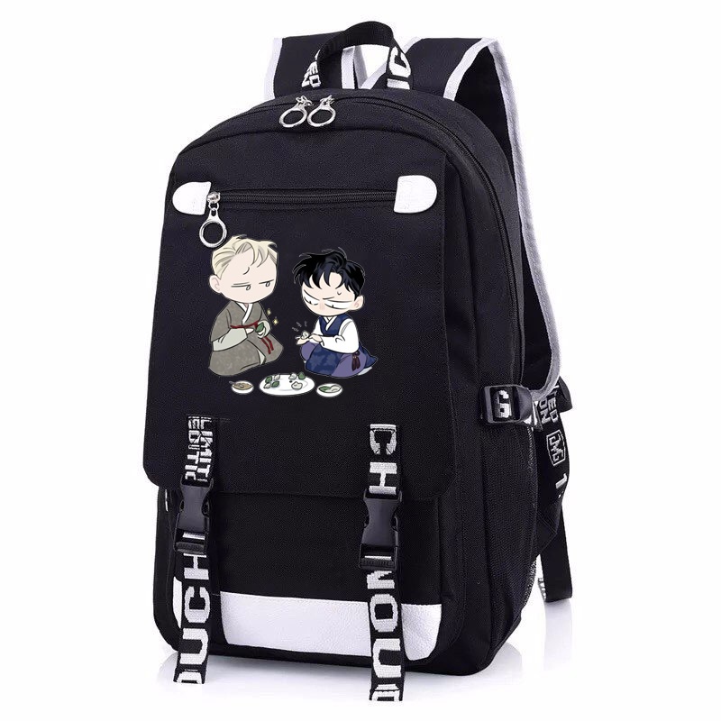 Balo nam nữ in hình ROSES AND CHAMPAGNE Hoa Hồng và Rượu Vang manhwa BL cặp sách đi học tiện lợi thời trang