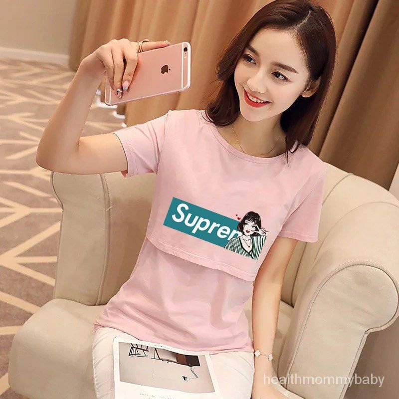 Trang Phục Cho Con Bú Đi Chơi Thời Trang Dài Tay TÁo Sơ Mi Áo Sơ Mi  Sau Sinh Kích Thước Lớn Trang Phục Bà Bầu