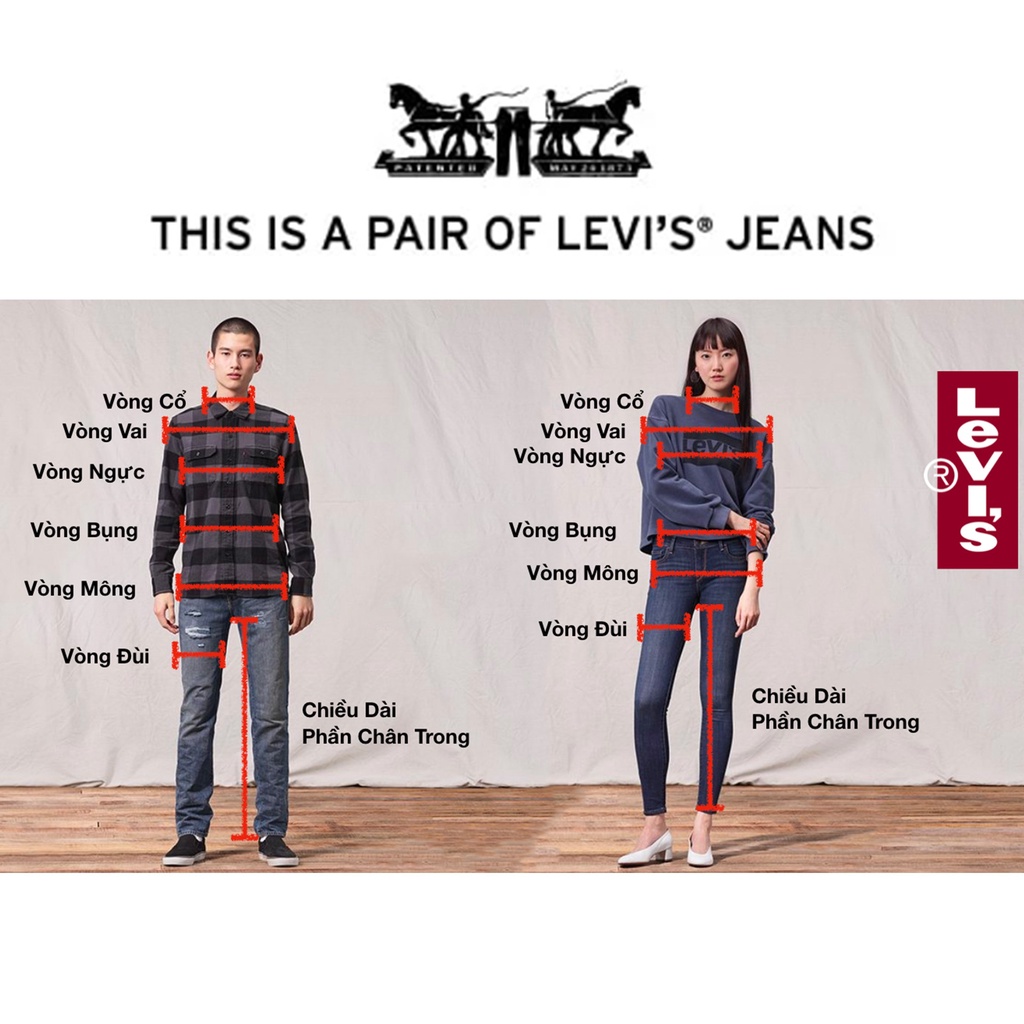 Quần jean bố rộng baggy nữ Levi's A3494-0015