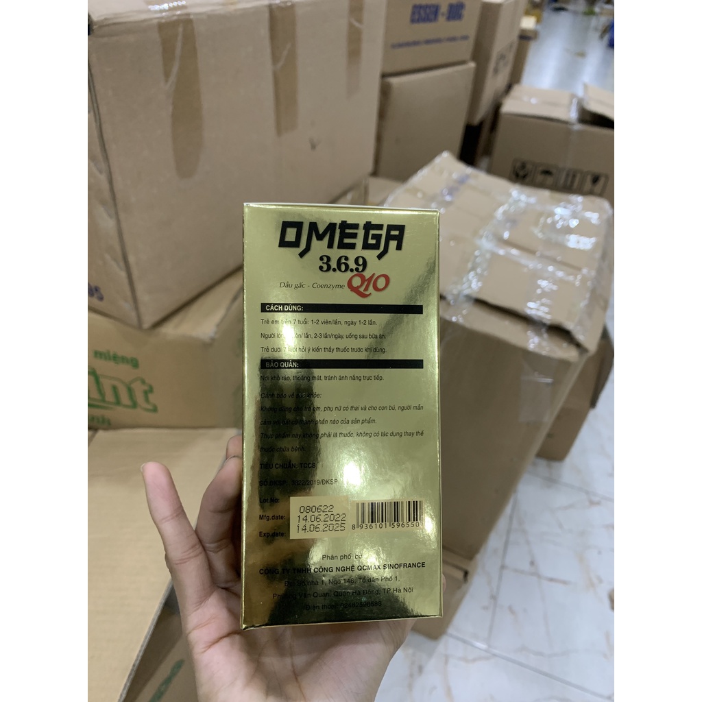 Viên sáng mắt Omega 3,6,9 Q10 - Hộp 100 viên giúp bổ mắt cho người bị mờ mắt khô mắt