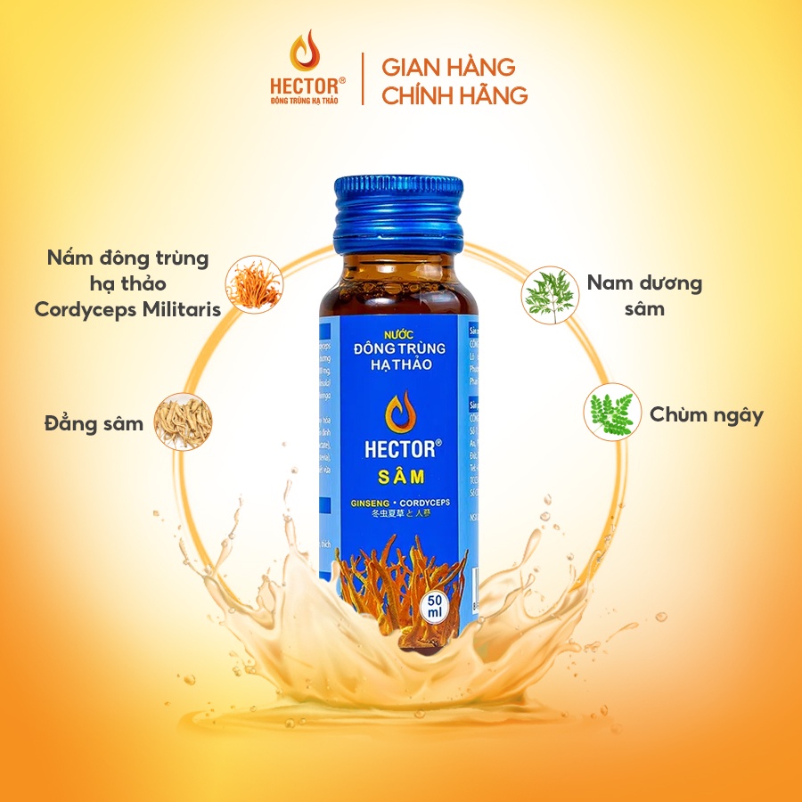 Nước đông trùng hạ thảo Hector Sâm (Hộp 10 lọ)