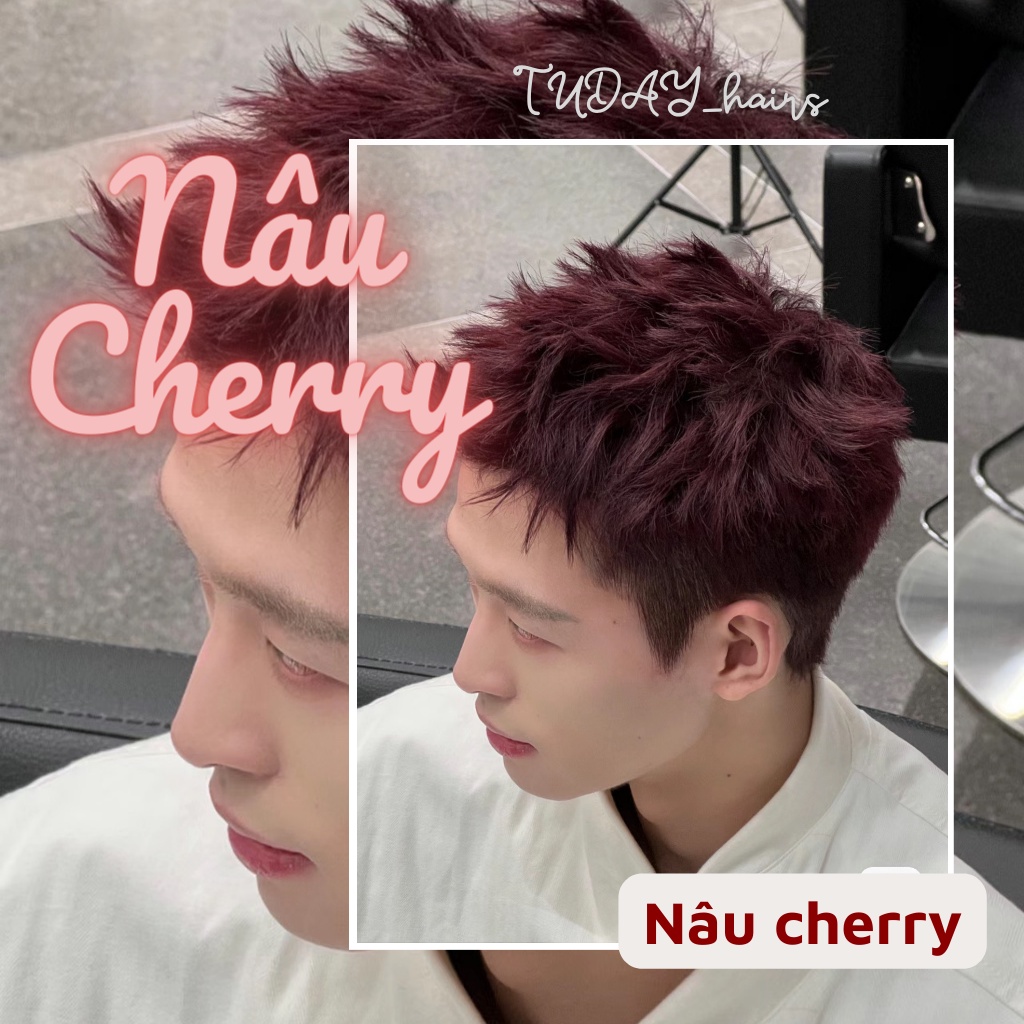 Thuốc Nhuộm Tóc Màu NÂU CHERRY Nam Không Tẩy | Tudayhair, Tudayhairs