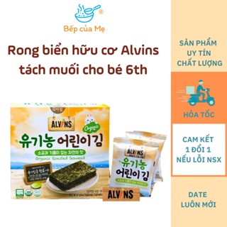 Rong biển ăn liền hàn quốc hữu cơ, tách muối  Alvins rong biển trộn cơm cho bé 6m+ Shop Bếp Của Mẹ.
