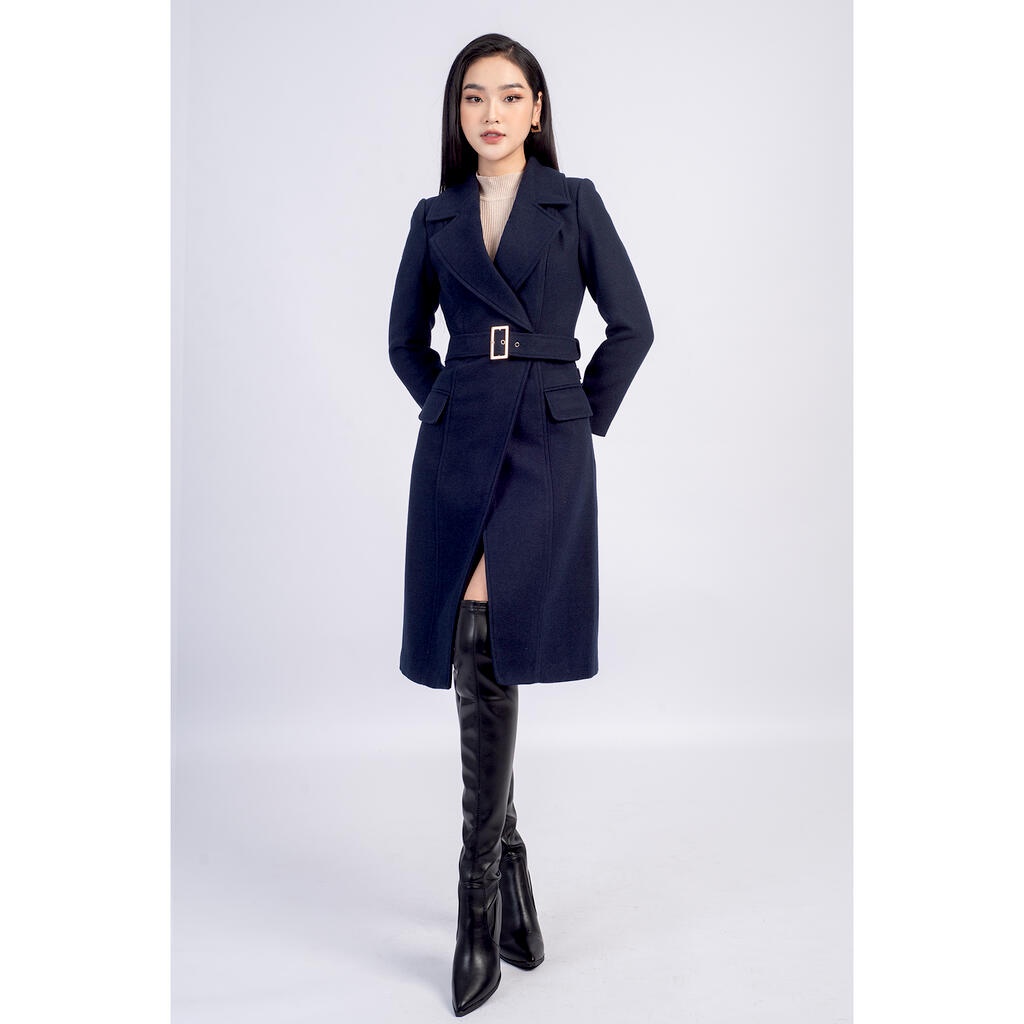 Măng tô dáng dài kèm đai rời MMOutfit MT0722019