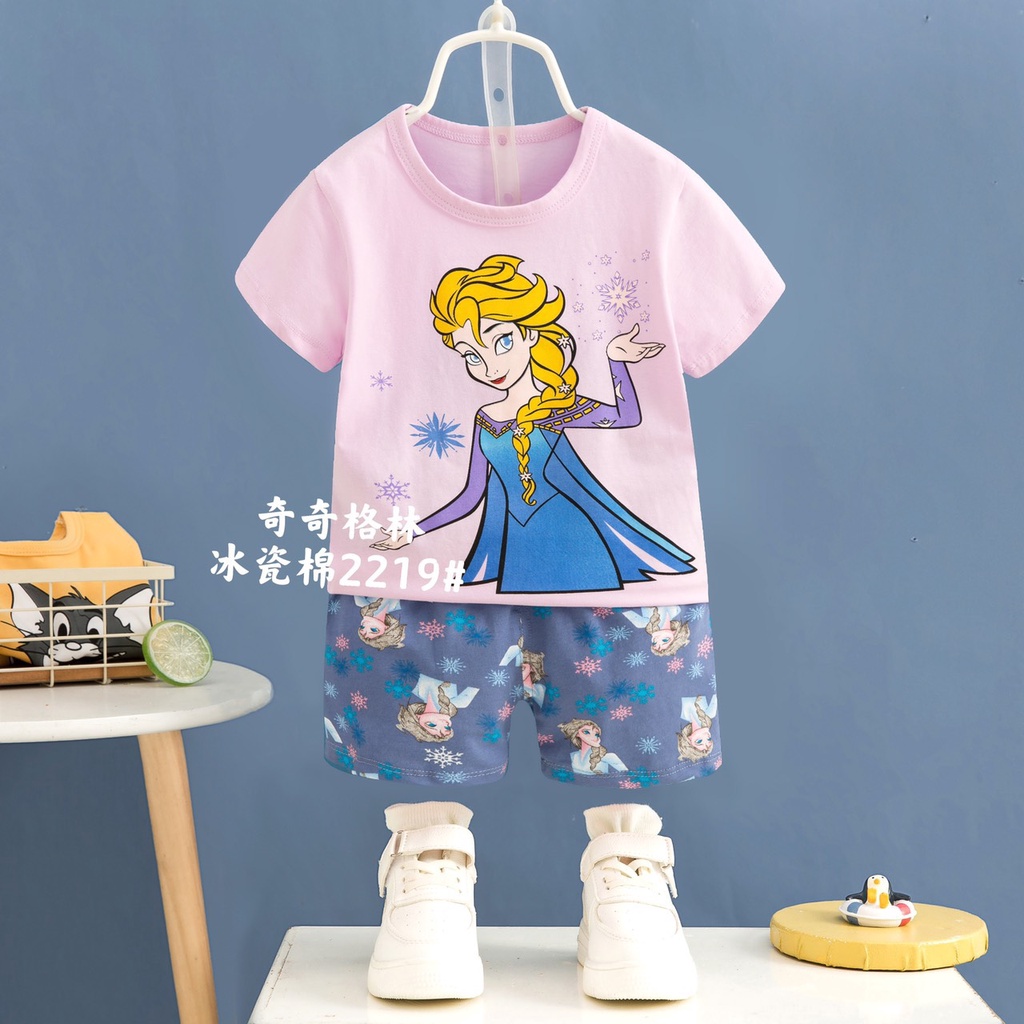 Đồ bộ xuất hàn QiQi,Kaikai cho bé gái – Bộ Cotton 4 chiều quảng châu xuất hàn