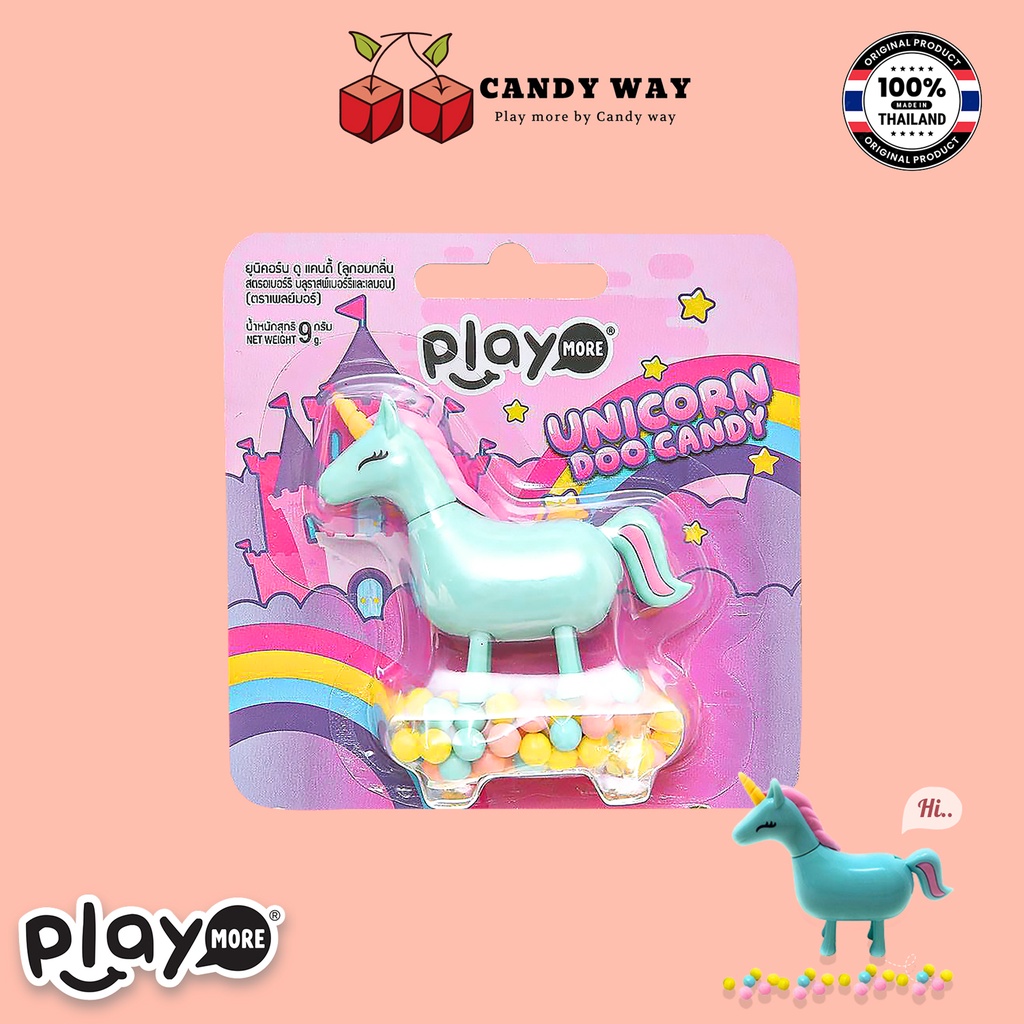 Kẹo Unicorn Doo PlayMore đồ chơi Kỳ Lân - Gói 9g