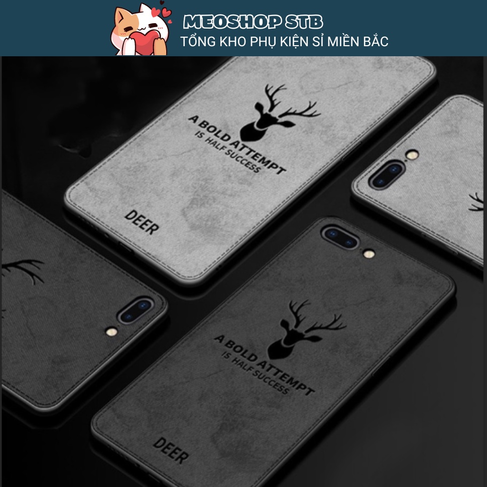 Ốp iPhone Logo Đầu Hươu Dập Nổi (5 Màu)