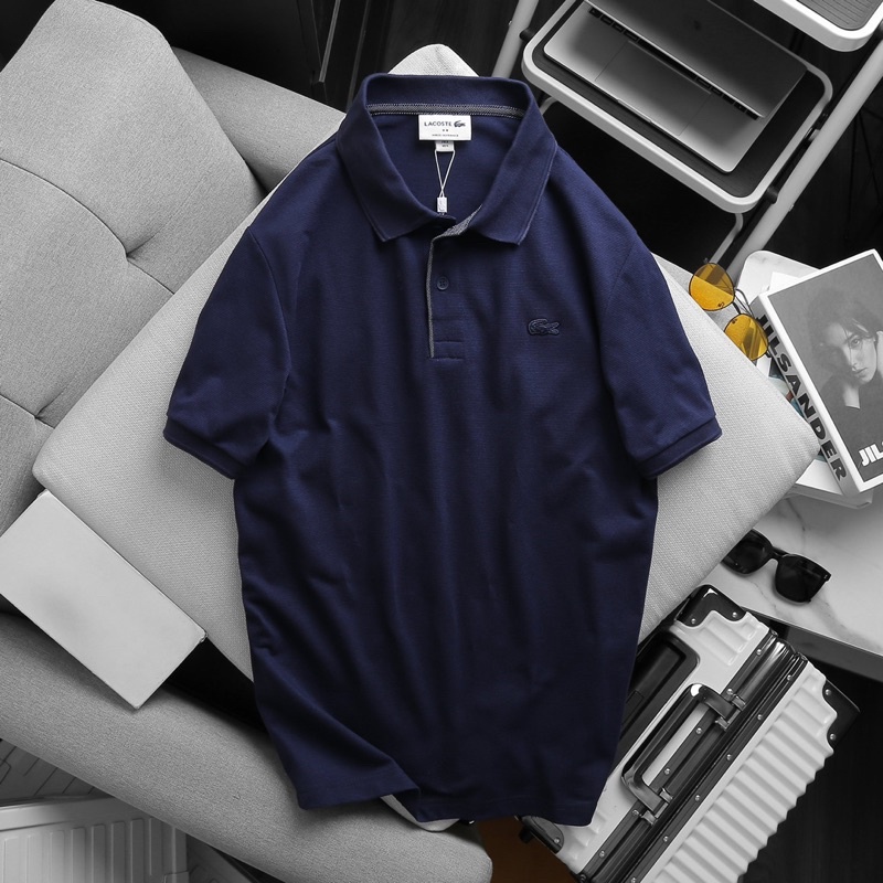 Áo Polo LACOTE vải cotton gân chìm