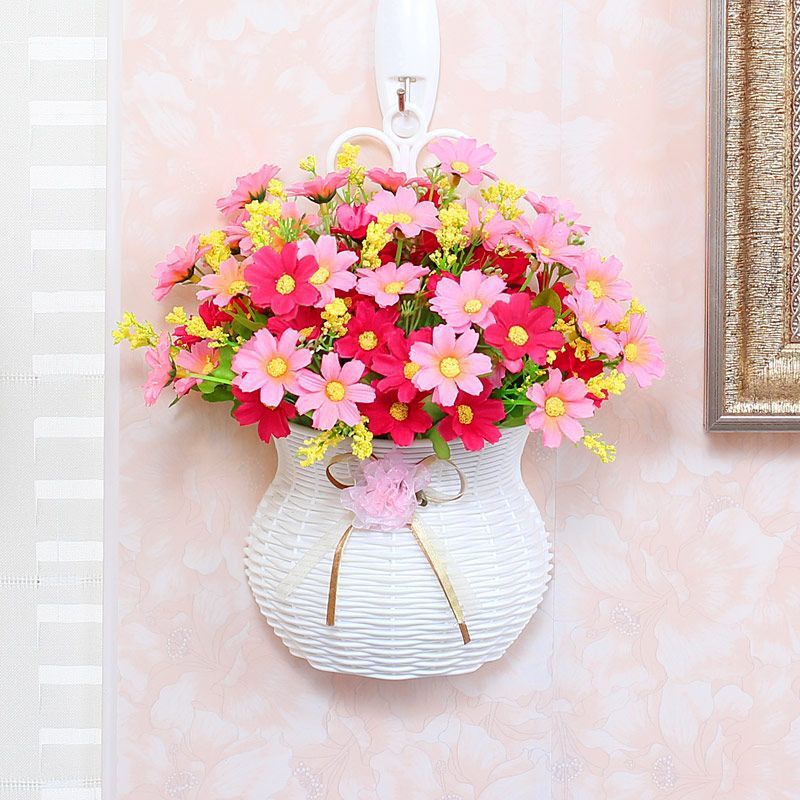 Giỏ hoa treo tường nhiều màu siêu xinh
