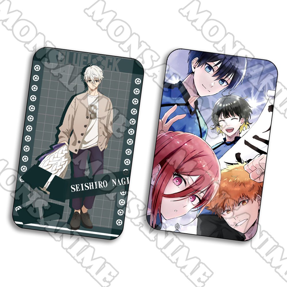 Ảnh card bo góc in hình BLUE LOCK Tiền đạo số 1 ver Áo len thẻ bo viền 5*8cm anime chibi sưu tầm 1 tấm