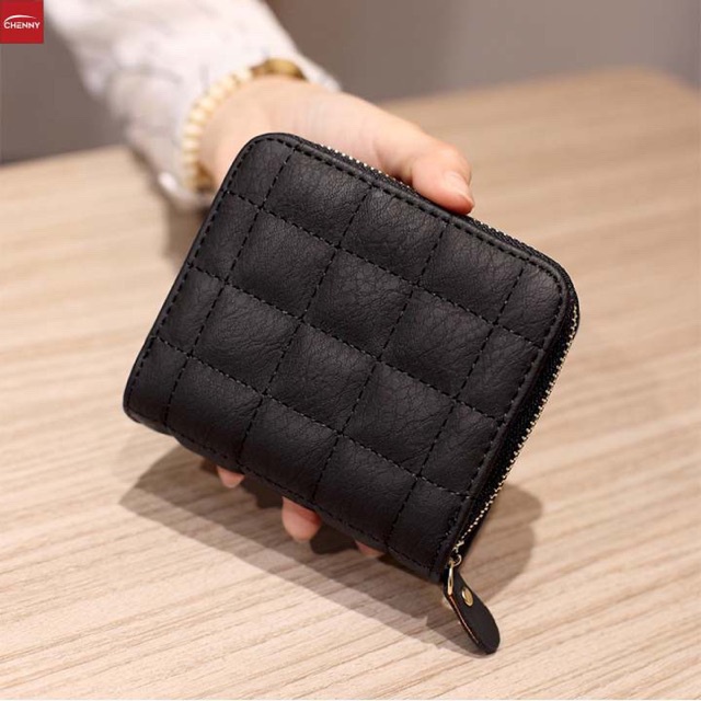 Ví Ngắn Đa Năng Thiết Kế 3 Ngăn Phong Cách Retro Cho Nữ VD2