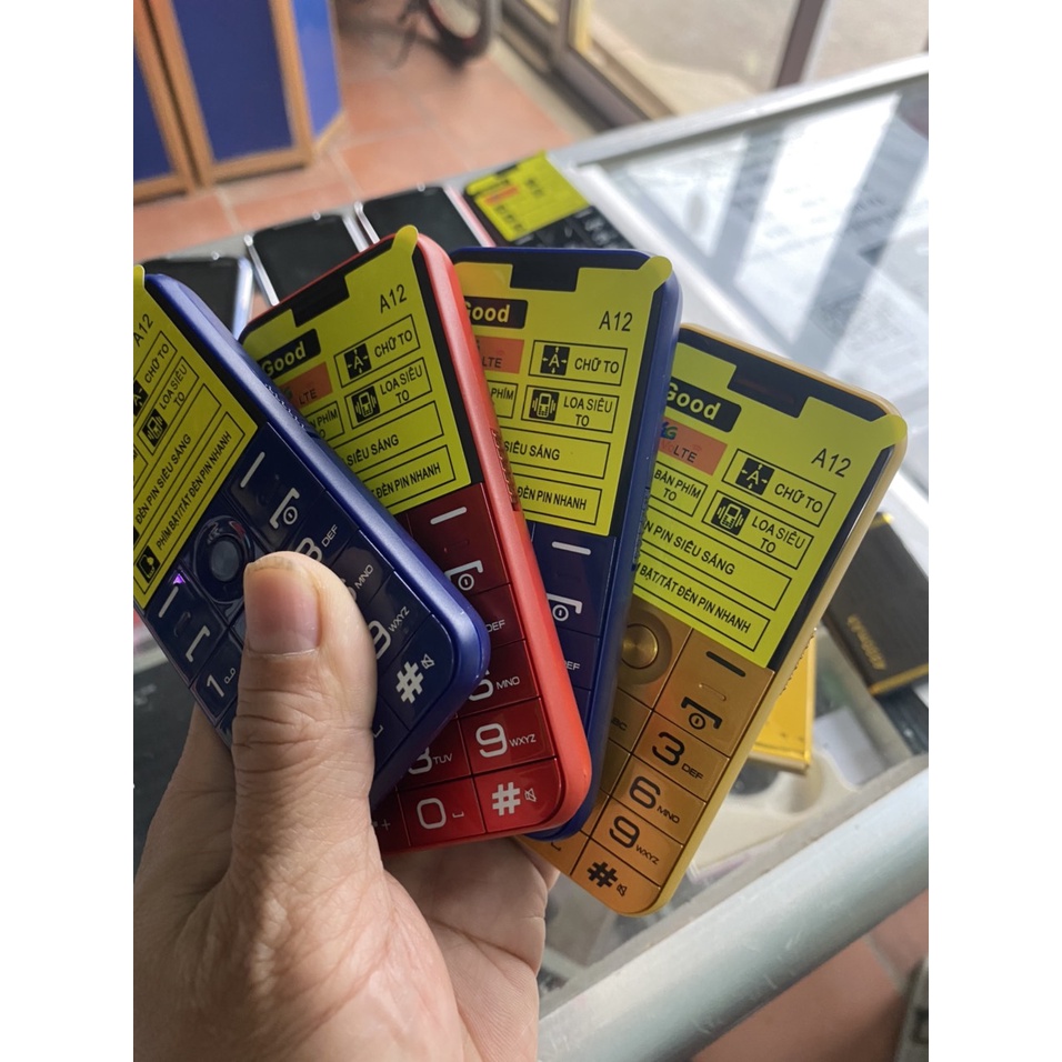 Điện Thoại Dành Cho Người Gìa Family A12 4G Loa To, Bàn Phím To, Pin Trâu 4800 mAh Mới Fullbox 100%