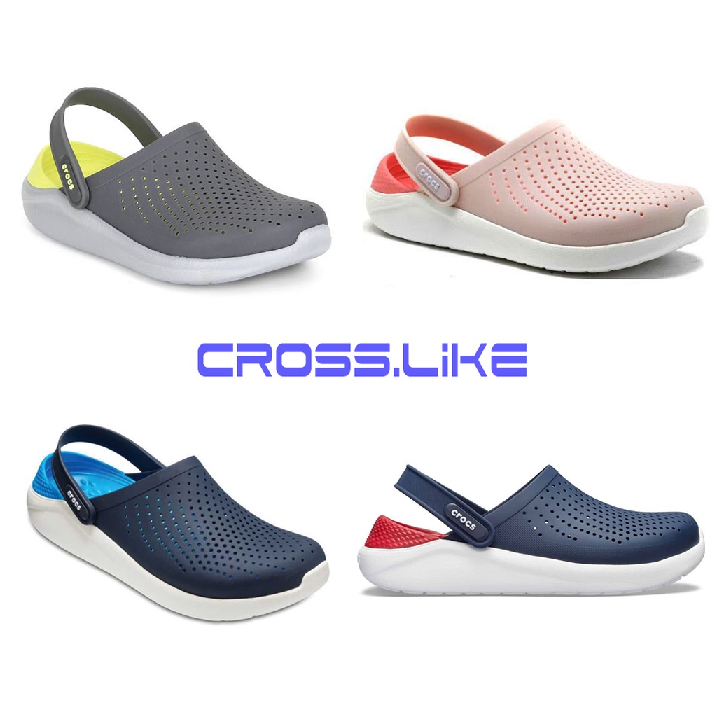 Dép sục nam nữ CROSS LITERIDE trơn, sục nhựa siêu bền, đi mưa, mẫu mới phong cách hàng chuẩn xịn