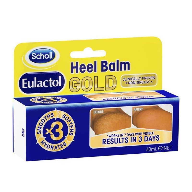 Kem hỗ trợ nứt và dưỡng gót chân Eulactol Heel Balm Gold 60ml