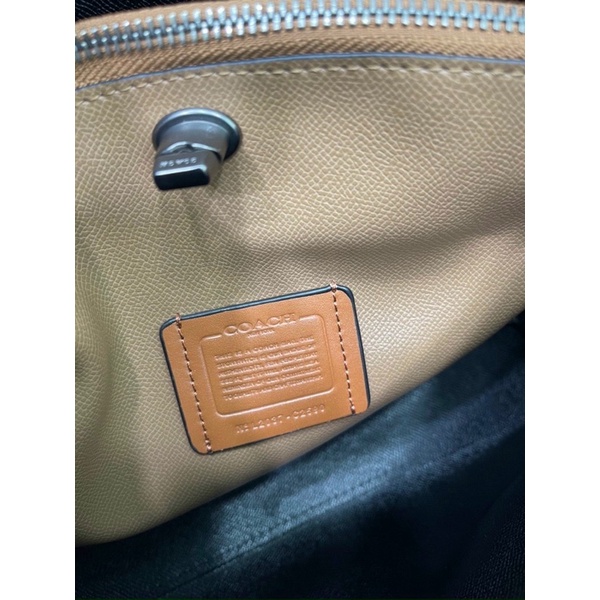 Túi xách da thật công sở Coach Willow màu xanh rêu
