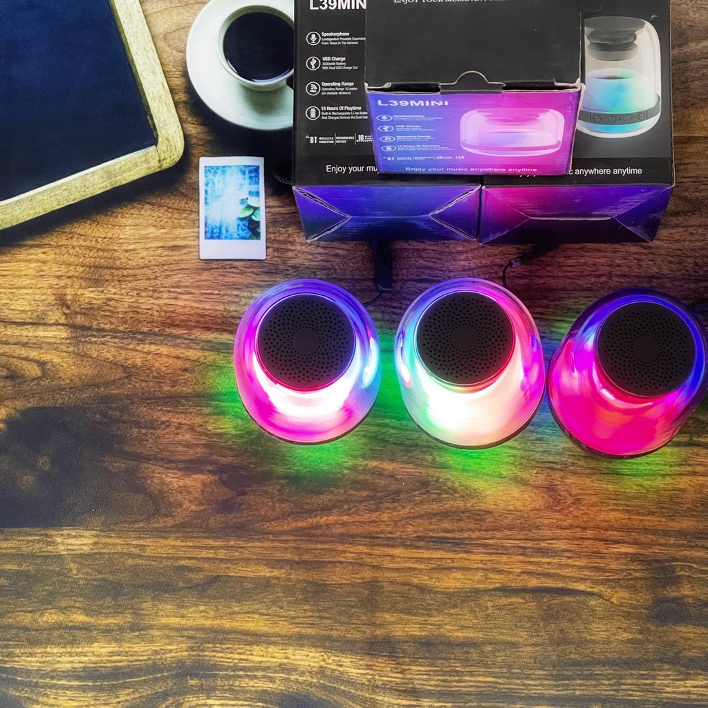 Loa Bluetooth mini không dây L39 - nháy đèn theo nhạc, âm bass mạnh có thẻ nhớ USB kết nối máy tính laptop | BigBuy360 - bigbuy360.vn