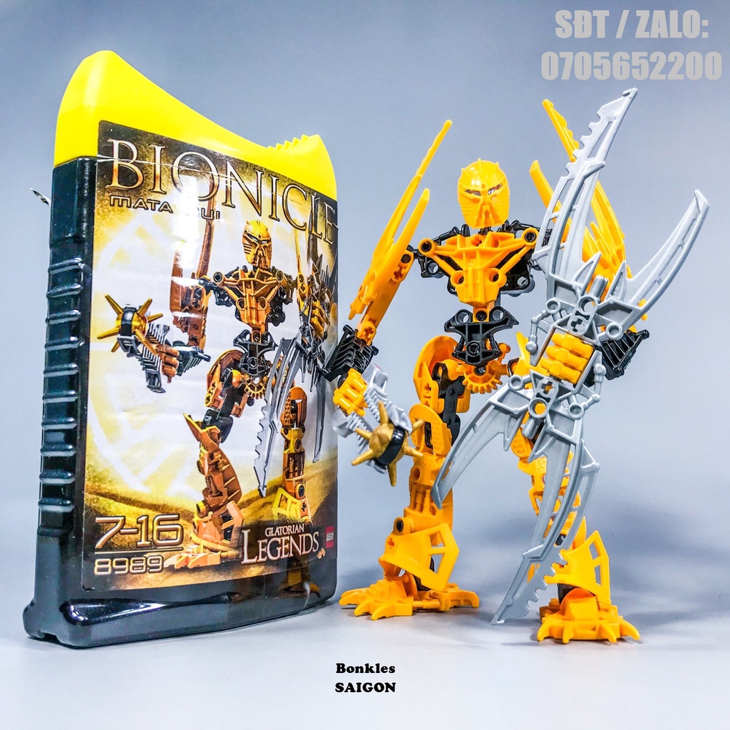 Đồ Chơi Mô Hình Vintage lắp ráp LEGO Bionicle Glatorian Legends 8989 Mata Nui Chính Hãng Đan Mạch (2009)