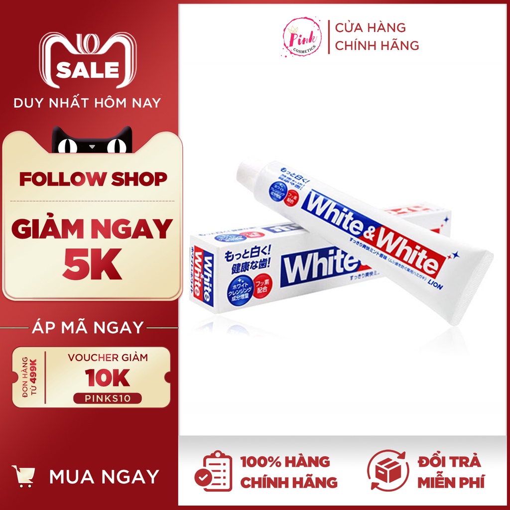 Kem Đánh Răng White & White Lion 150g - Nhật