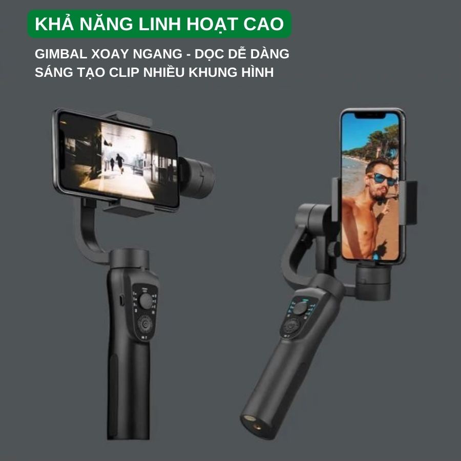 Gimbal chống rung cho điện thoại HOSAN S5B 3-AXIS khả năng ổn định cao, quay theo vật chủ tốt, pin cao đến 10h
