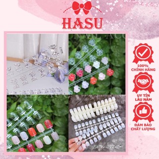 Móng làm mẫu màu sơn độc lạ hình gấu/kẹo/hình vuông