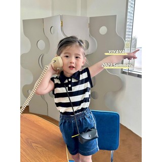 𝒀𝑰𝒀𝑨𝒀𝑨 𝑲𝑰𝑫𝑺 - Áo polo kết hợp quần short jeans
