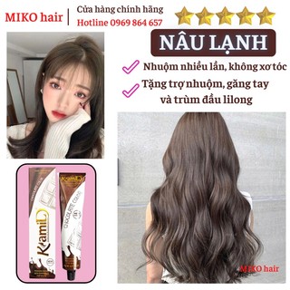 Thuốc nhuộm tóc NÂU LẠNH, combo nhuộm tóc tại nhà siêu dưỡng 5J KAMI