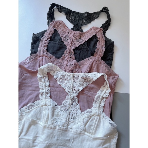 Áo tank top phối ren xuất dư