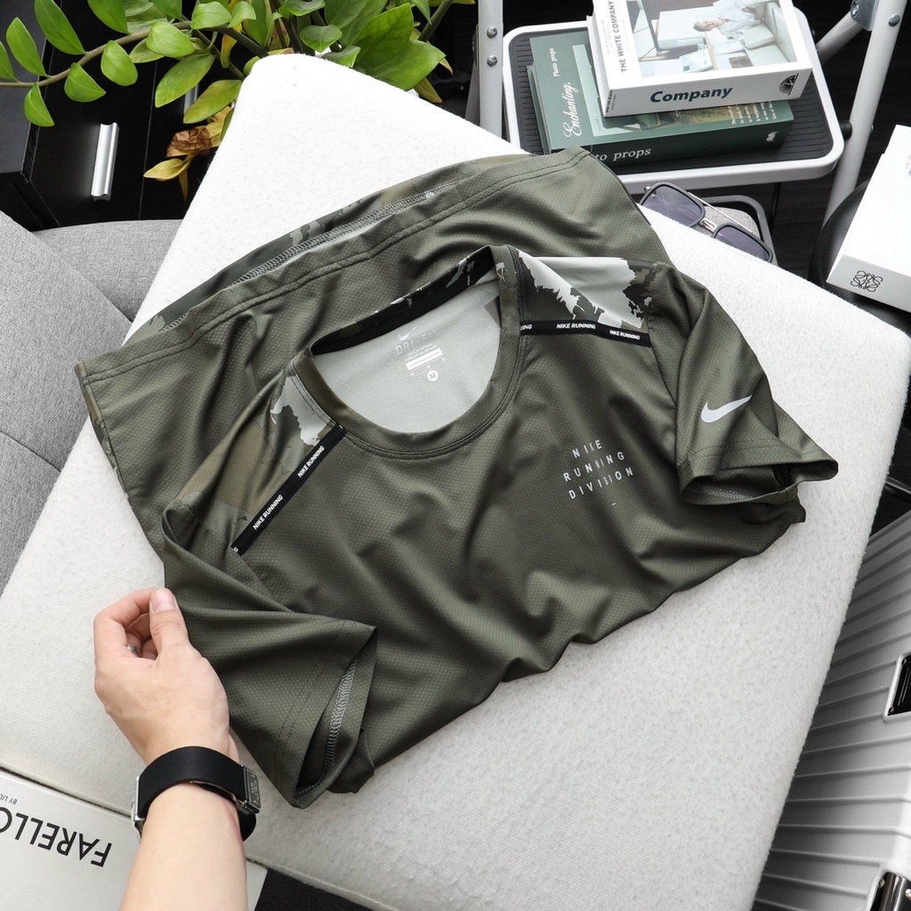 Áo thun thể thao Nam vân camo phối